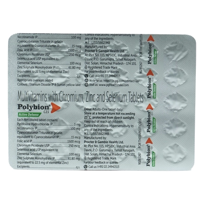 Polybion CZS Tablet 30's, Pack of 30 TabletS