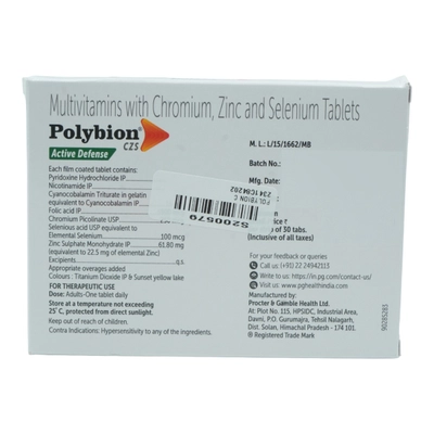 Polybion CZS Tablet 30's, Pack of 30 TabletS