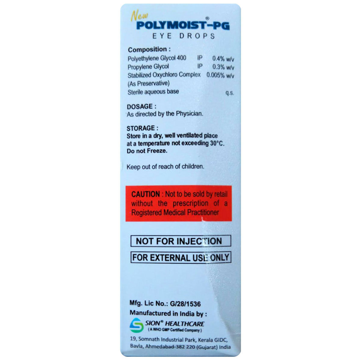 Polymoist-PG New Eye Drops 10 ml, Pack of 1 Eye Drops Polymoist-PG New Eye Drops 10 ml, Pack of 1 Eye Drops