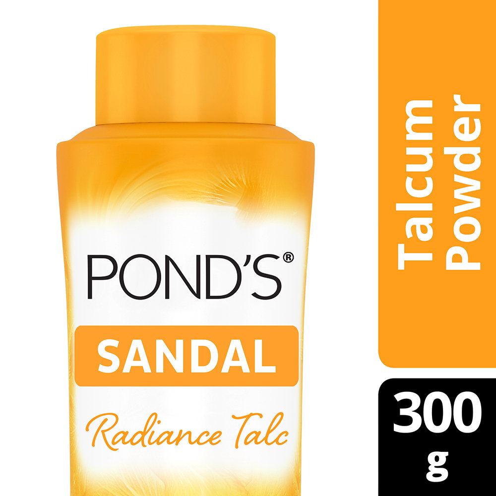 Pond's Sandal Radiance Talc Powder 300 gm | Goodness Of Sandalwood | With Natural Sunscreen | Fight Body Odour | For Fresh & Radiant Skin | Ideal For Both men & Wome, Pack of 1 Pond's Sandal Radiance Talc Powder 300 gm | Goodness Of Sandalwood | With Natural Sunscreen | Fight Body Odour | For Fresh & Radiant Skin | Ideal For Both men & Wome, Pack of 1