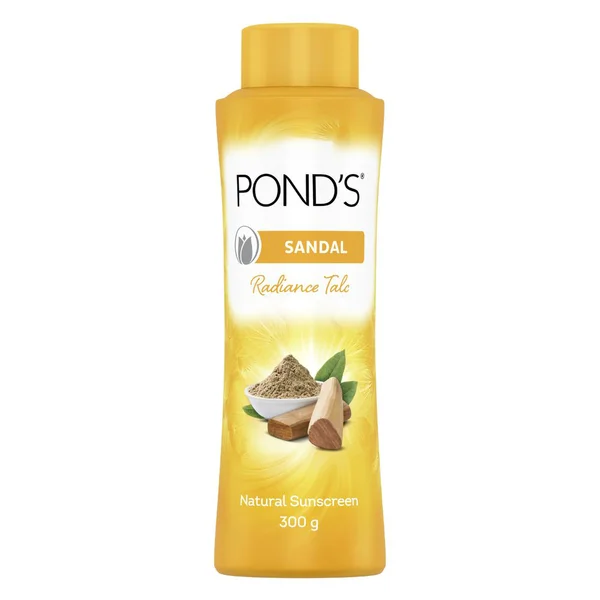 Pond's Sandal Radiance Talc Powder 300 gm | Goodness Of Sandalwood | With Natural Sunscreen | Fight Body Odour | For Fresh & Radiant Skin | Ideal For Both men & Wome