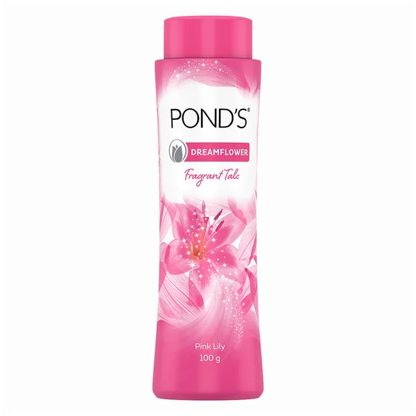 Pond's Dreamflower Fragrant Pink Lily Talc Powder 100 gm | Reduce Sweat | Controls Body Odour With Pink Lily Fragrance, Pack of 1