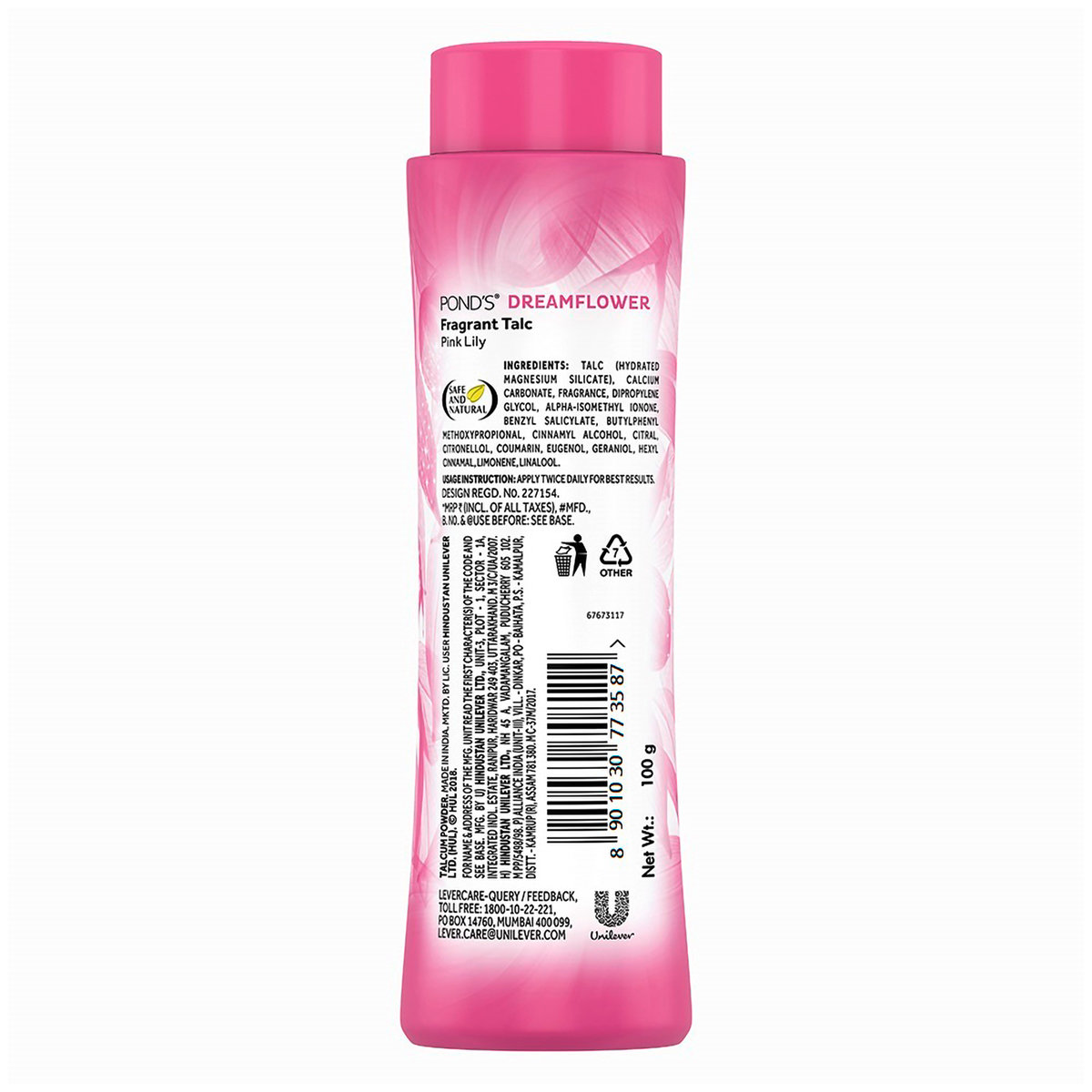 Pond's Dreamflower Fragrant Pink Lily Talc Powder 100 gm | Reduce Sweat | Controls Body Odour With Pink Lily Fragrance, Pack of 1 Pond's Dreamflower Fragrant Pink Lily Talc Powder 100 gm | Reduce Sweat | Controls Body Odour With Pink Lily Fragrance, Pack of 1