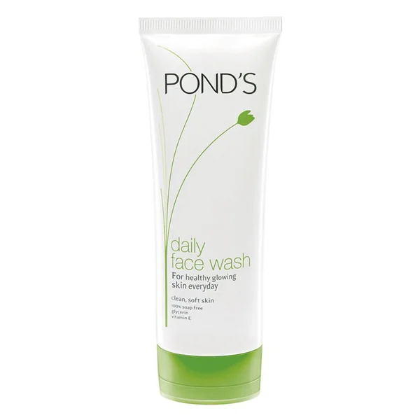 Pond's Daily Face Wash 100 gm | Glycerine & Vitamin E | Deep Cleanses | For Clear, Soft & Glowing Skin | Soap Free
