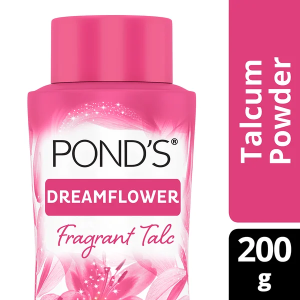 Pond's Dreamflower Fragrant Pink Lily Talc Powder 200 gm | Reduce Sweat | Controls Body Odour With Pink Lily Fragrance, Pack of 1
