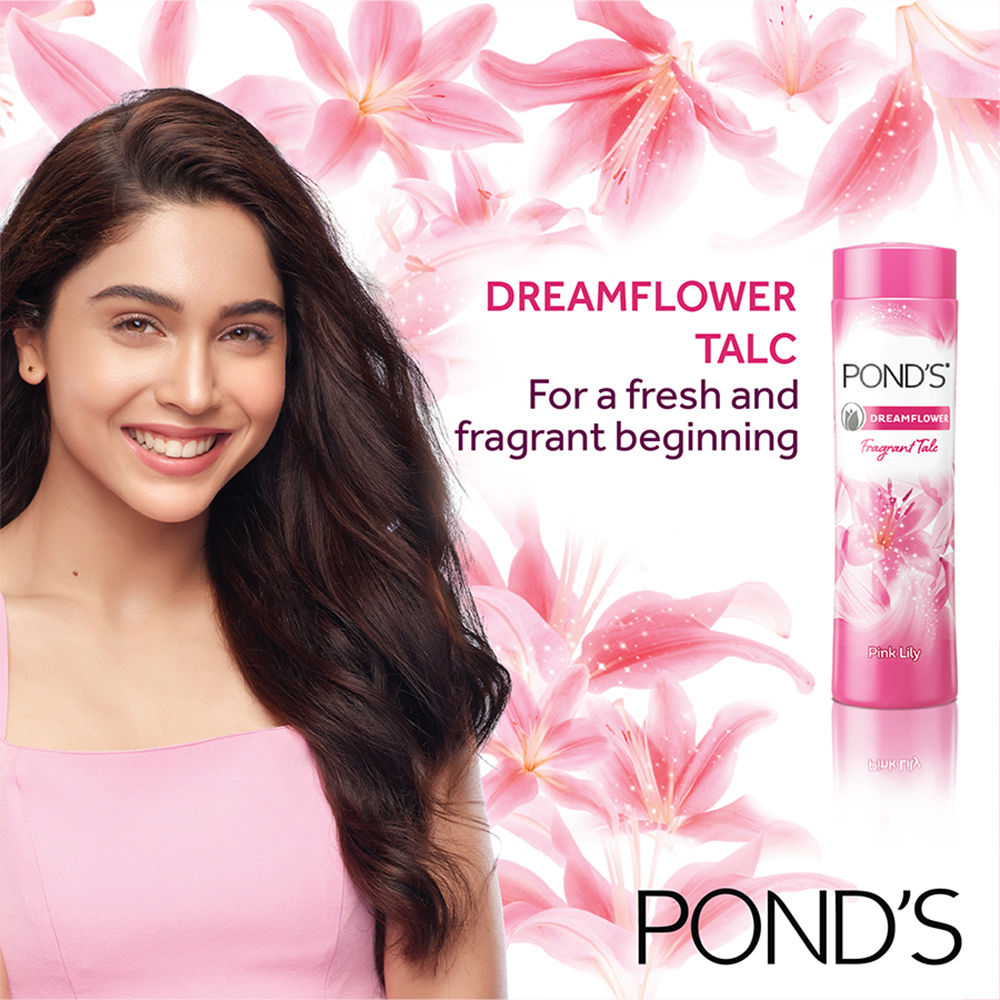 Pond's Dreamflower Fragrant Pink Lily Talc Powder 200 gm | Reduce Sweat | Controls Body Odour With Pink Lily Fragrance, Pack of 1 Pond's Dreamflower Fragrant Pink Lily Talc Powder 200 gm | Reduce Sweat | Controls Body Odour With Pink Lily Fragrance, Pack of 1