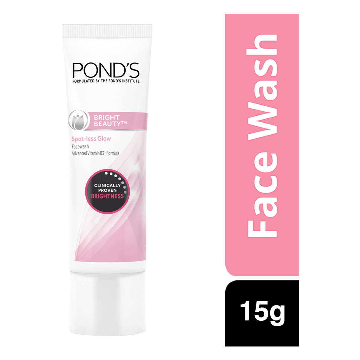 Pond's Bright Beauty Spot-less Glow Face Wash 15 gm | With Vitamin B3 | Reduces Dark Spots | Removes Dead Skin Cells | For Spotless Glowing Skin, Pack of 1 Pond's Bright Beauty Spot-less Glow Face Wash 15 gm | With Vitamin B3 | Reduces Dark Spots | Removes Dead Skin Cells | For Spotless Glowing Skin, Pack of 1