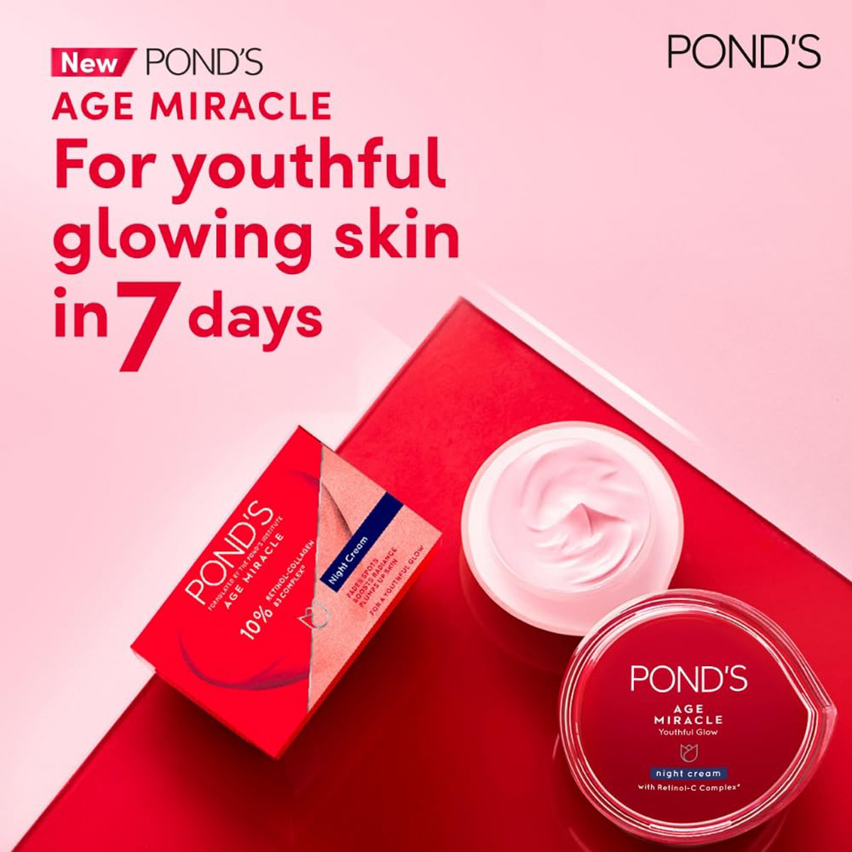 Pond's Age Miracle Night Cream 50 ml | With Retinol C Complex | Reduces Dark Spots, Finelines & Wrinkles | For YouthFul Glowing Skin, Pack of 1 Pond's Age Miracle Night Cream 50 ml | With Retinol C Complex | Reduces Dark Spots, Finelines & Wrinkles | For YouthFul Glowing Skin, Pack of 1