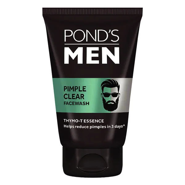 Pond's Men Pimple Clear Face Wash 100 gm | With Thymo T Essence | Clear Pimple In 3 Days | Acne Defence & Oil Control Face Waash | For Pimple Free Face