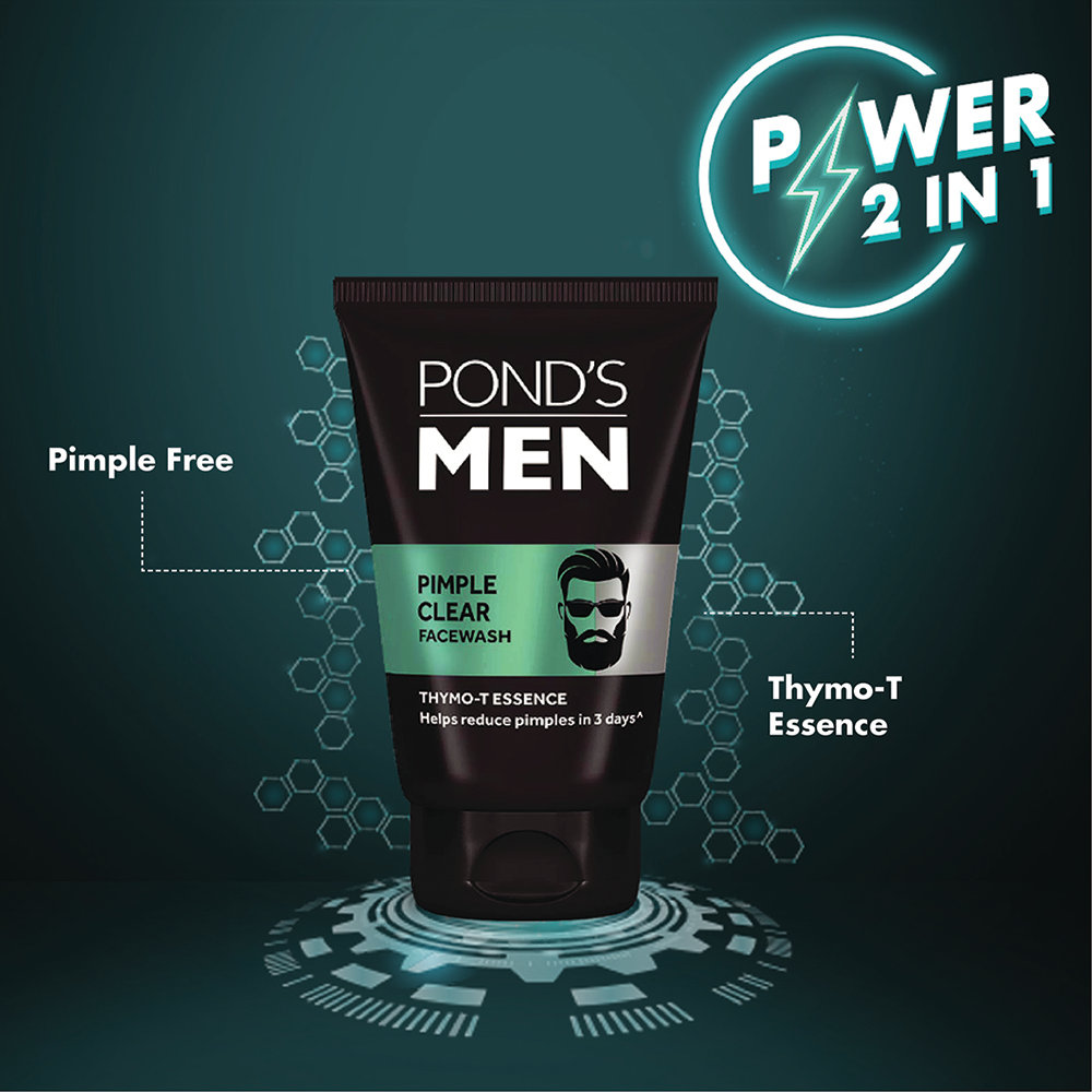 Pond's Men Pimple Clear Face Wash 100 gm | With Thymo T Essence | Clear Pimple In 3 Days | Acne Defence & Oil Control Face Waash | For Pimple Free Face, Pack of 1 Pond's Men Pimple Clear Face Wash 100 gm | With Thymo T Essence | Clear Pimple In 3 Days | Acne Defence & Oil Control Face Waash | For Pimple Free Face, Pack of 1