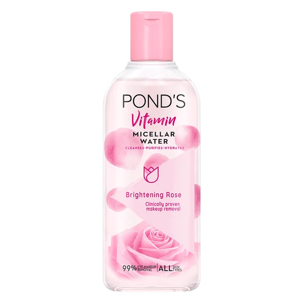 Pond's Vitamin Brightening Rose Micellar Water, 105 ml, Pack of 1