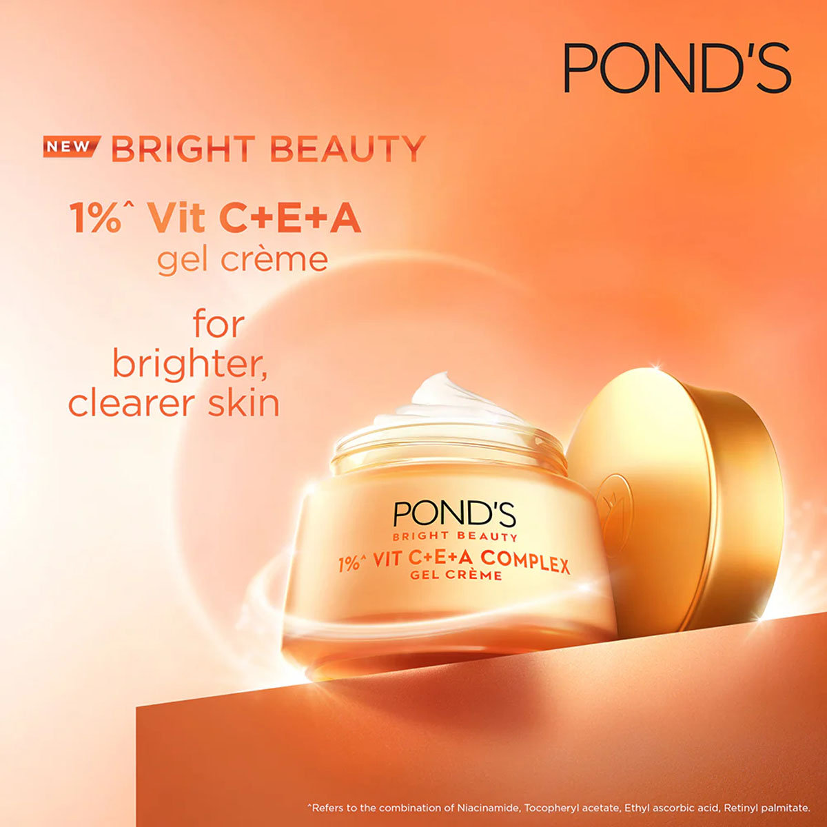 Ponds Bright Beauty Vitamin C+E+A Gel Creme, 50 gm, Pack of 1 Ponds Bright Beauty Vitamin C+E+A Gel Creme, 50 gm, Pack of 1