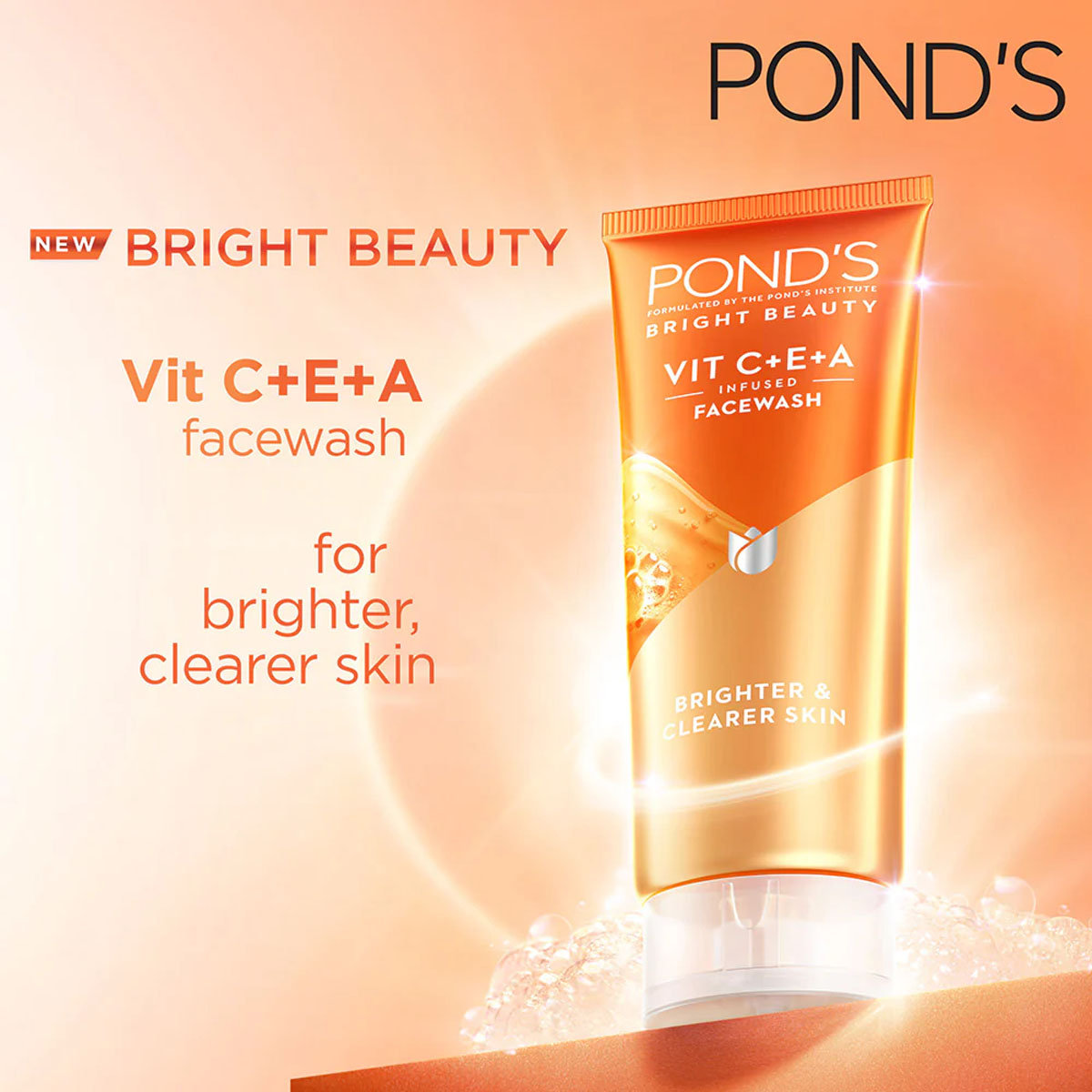 Ponds Bright Beauty Vitamin C+E+A Face Wash, 50 gm, Pack of 1 Ponds Bright Beauty Vitamin C+E+A Face Wash, 50 gm, Pack of 1