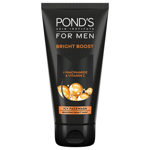 Pond'S Men Bright Boost Icy Facewash, 150 gm