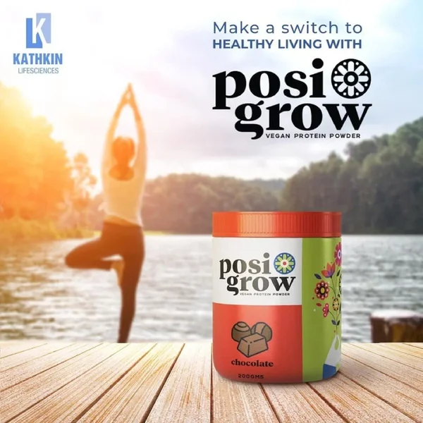 Posigrow Chocolate Vegan Protein Powder, 200 gm