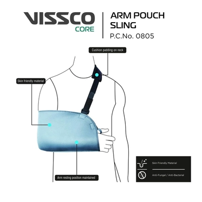 Vissco Arm Pouch Sling L, 1 Count, Pack of 1