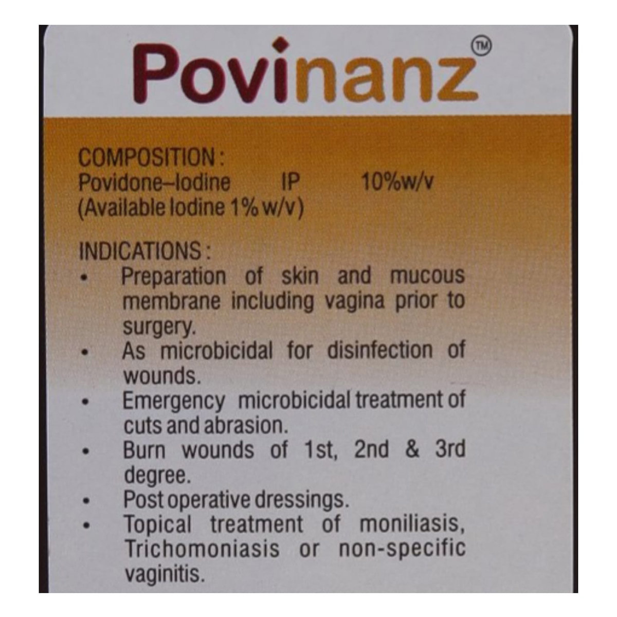 Povinanz 10% Solution 100 ml, Pack of 1 Liquid Povinanz 10% Solution 100 ml, Pack of 1 Liquid