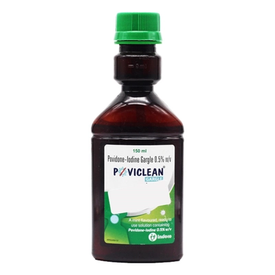 Poviclean Mint Flavour Gargle 150 ml, Pack of 1 Gargle