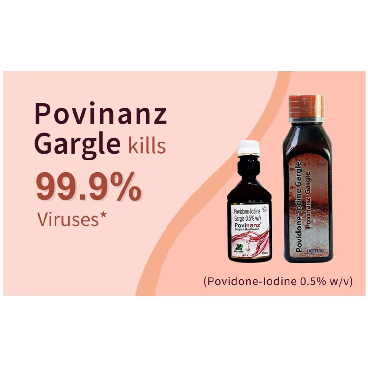 Povirins Mint Mouth Gargle 100 ml, Pack of 1 GARGLE Povirins Mint Mouth Gargle 100 ml, Pack of 1 GARGLE