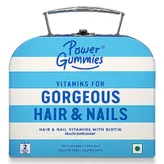 Power Gummies Hair &amp; Nail Vitamins with Biotin Mixed Berry Flavour Gummies, 120 Count, Pack of 1