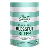 Power Gummies Blessful Sleep Passion Fruit Flavour Gummies, 60 Count, Pack of 1