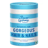 Power Gummies Hair &amp; Nail Vitamins with Biotin Mixed Berry Flavour Gummies, 60 Count, Pack of 1