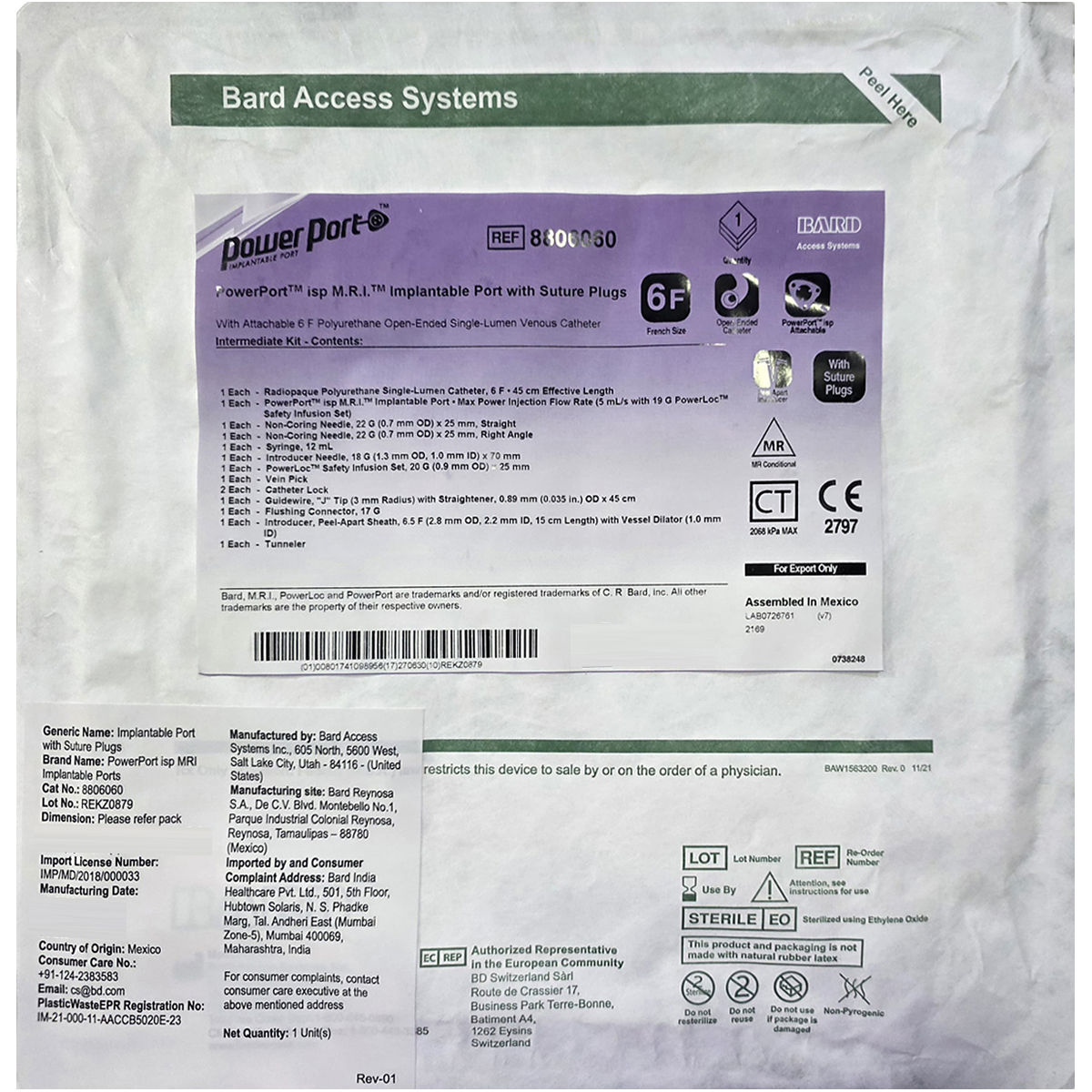 Buy Powerport ISP MRI Implant Port With Suture Plug 6F (8806060