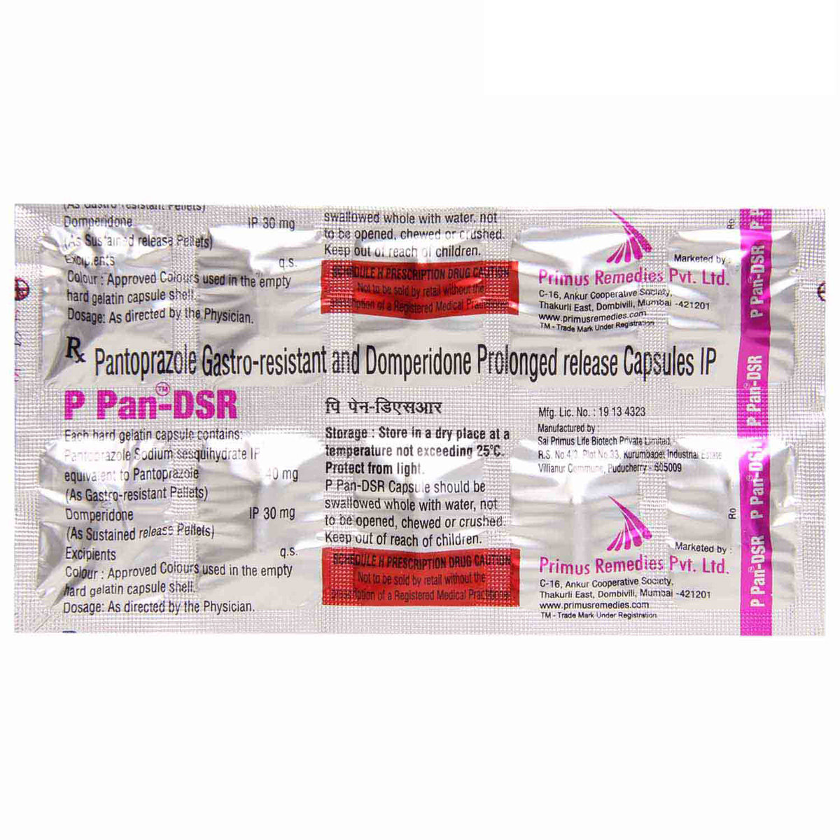 P Pan DSR Capsule 10's, Pack of 10 P Pan DSR Capsule 10's, Pack of 10