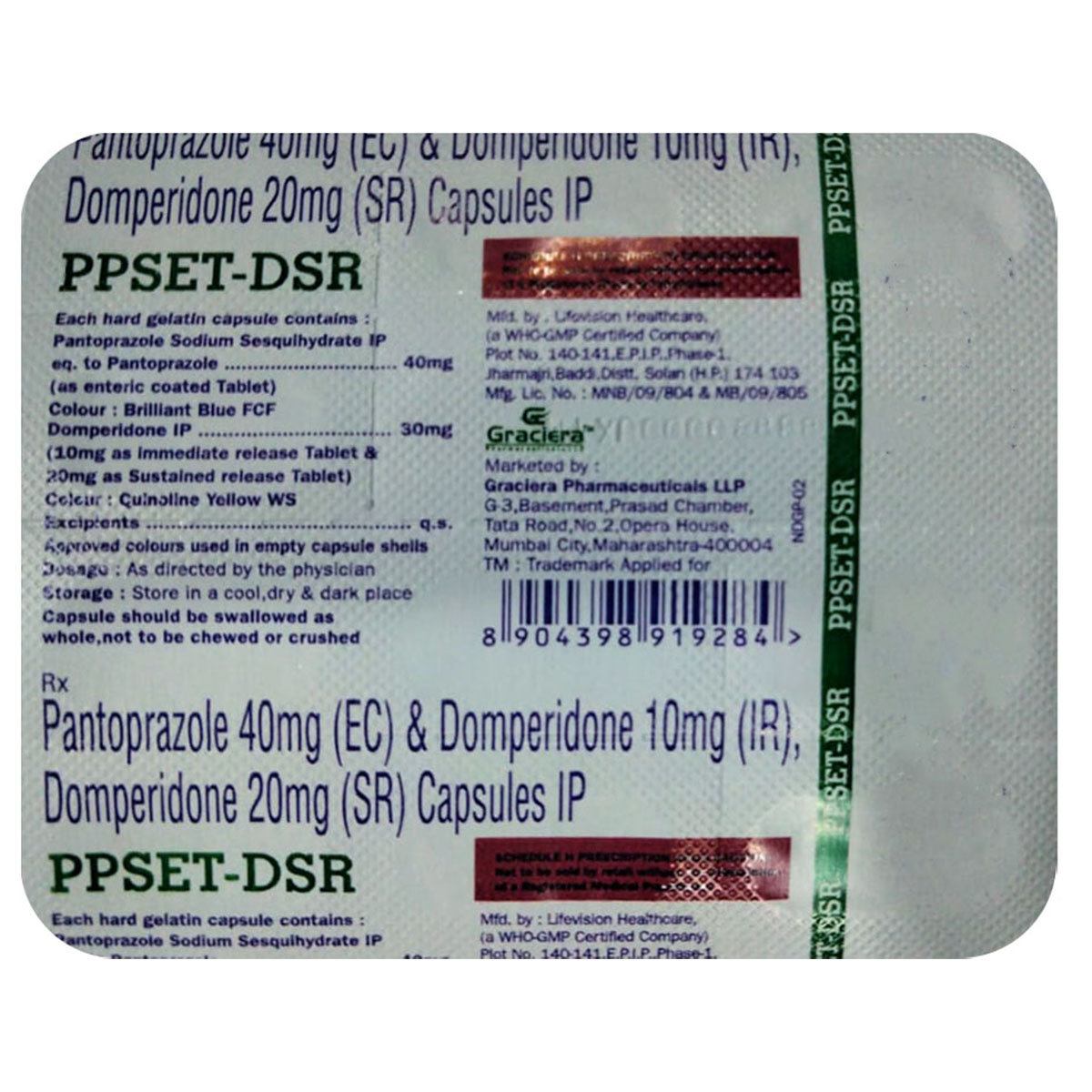 Ppset-DSR Capsule 10's, Pack of 10 Ppset-DSR Capsule 10's, Pack of 10