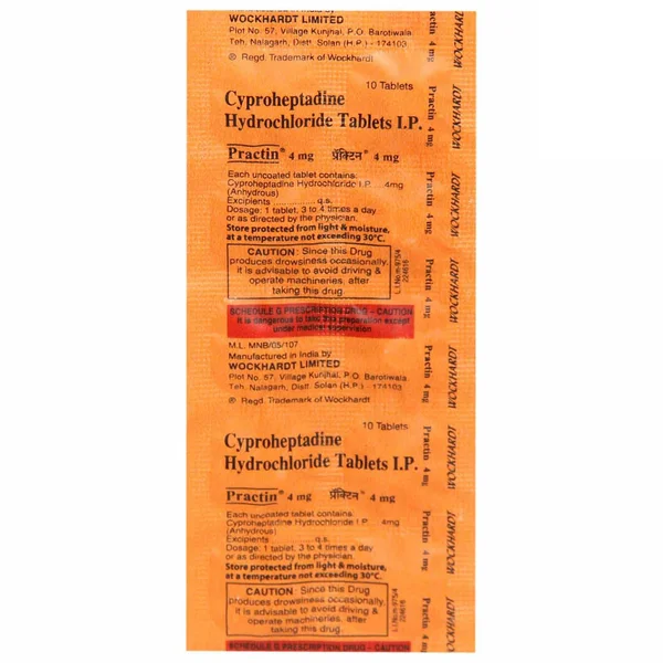 Practin 4 mg Tablet 10's