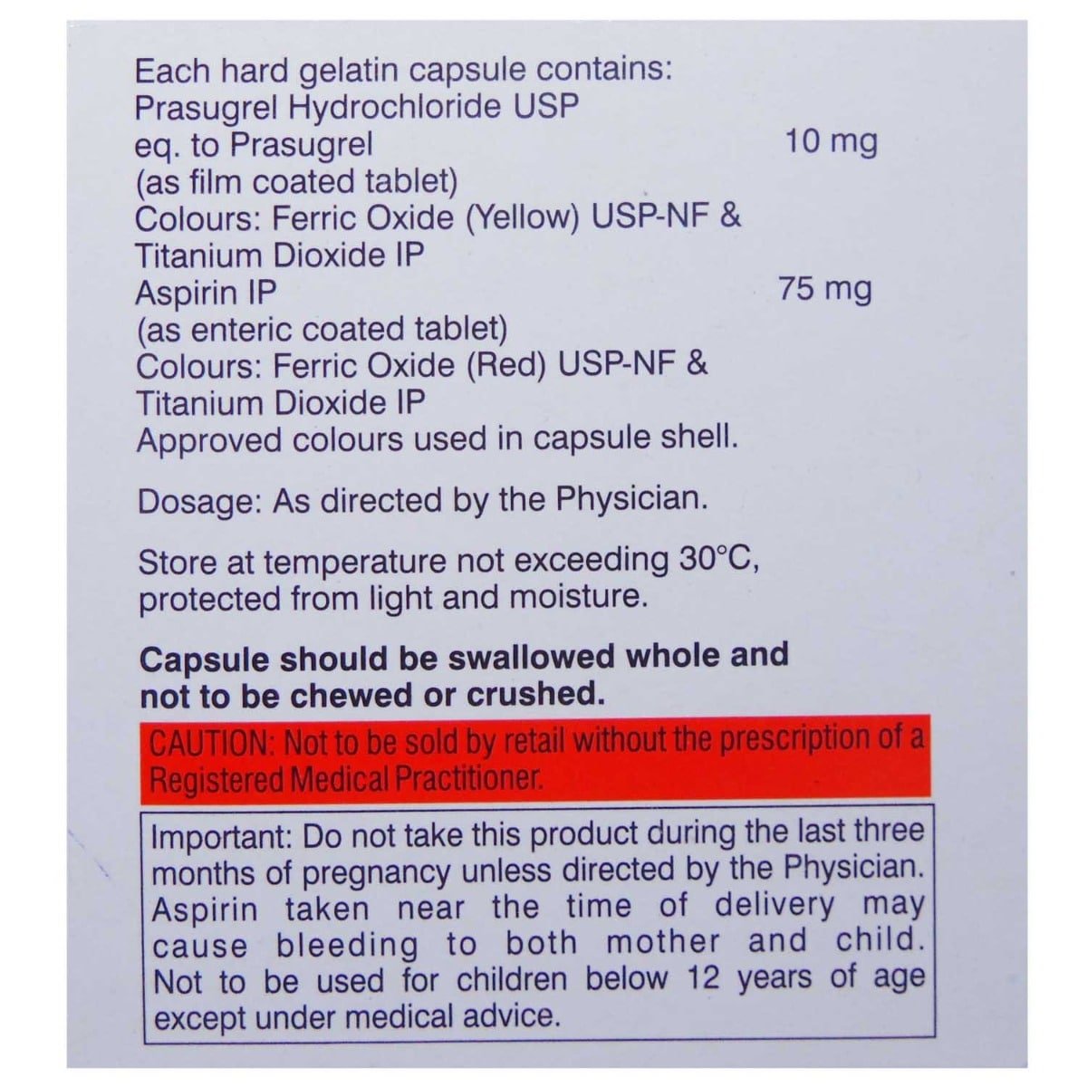 Prasita-A Capsule 10's, Pack of 10 CAPSULES Prasita-A Capsule 10's, Pack of 10 CAPSULES