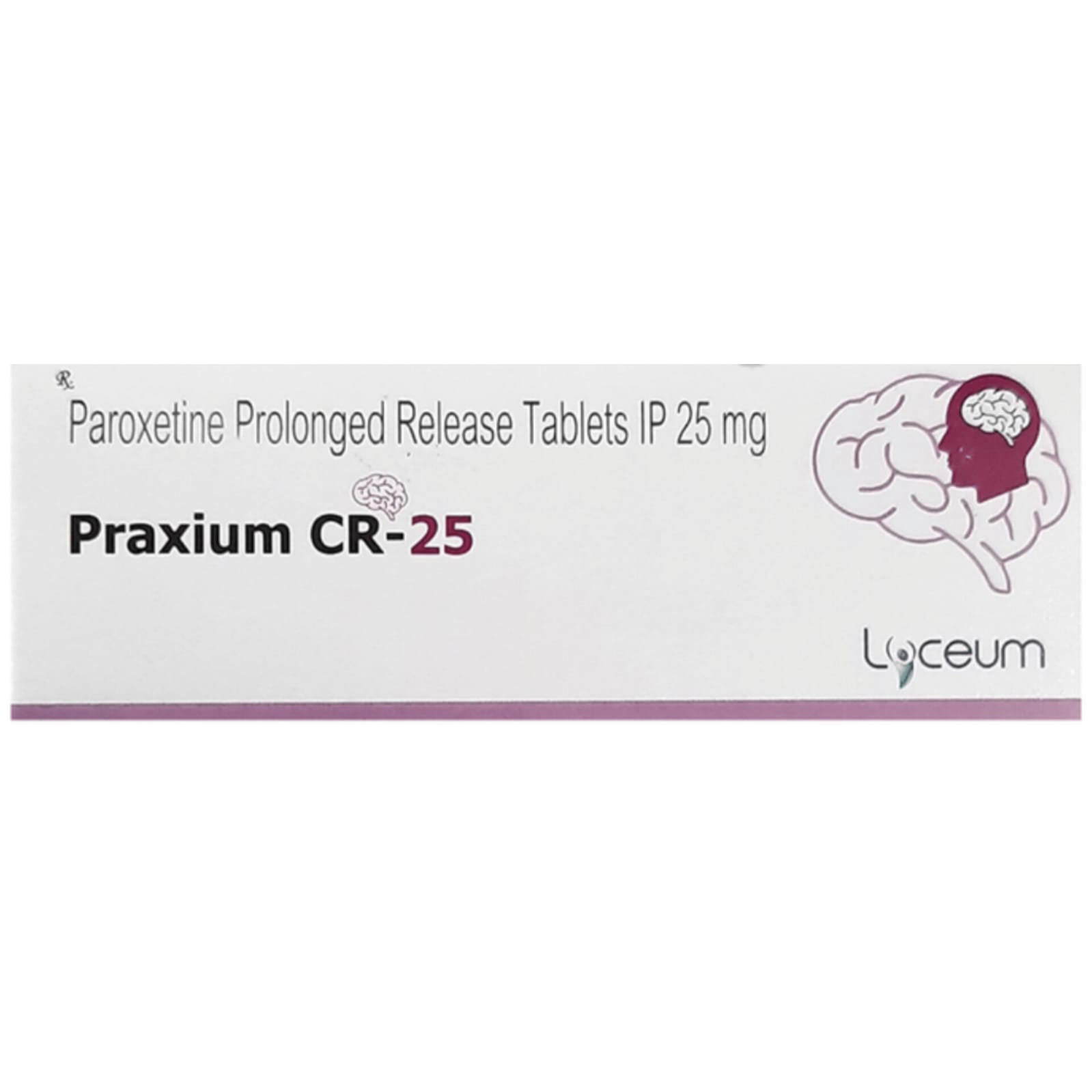 Praxium CR 25 Tablet 10's, Pack of 10 TabletS Praxium CR 25 Tablet 10's, Pack of 10 TabletS