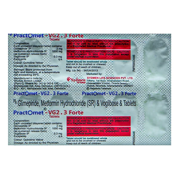 Practomet-VG 2.3 Forte Tablet 10's, Pack of 10
