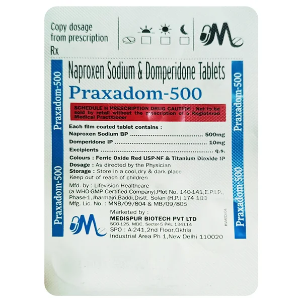 Praxadom-500 Tablet 10's