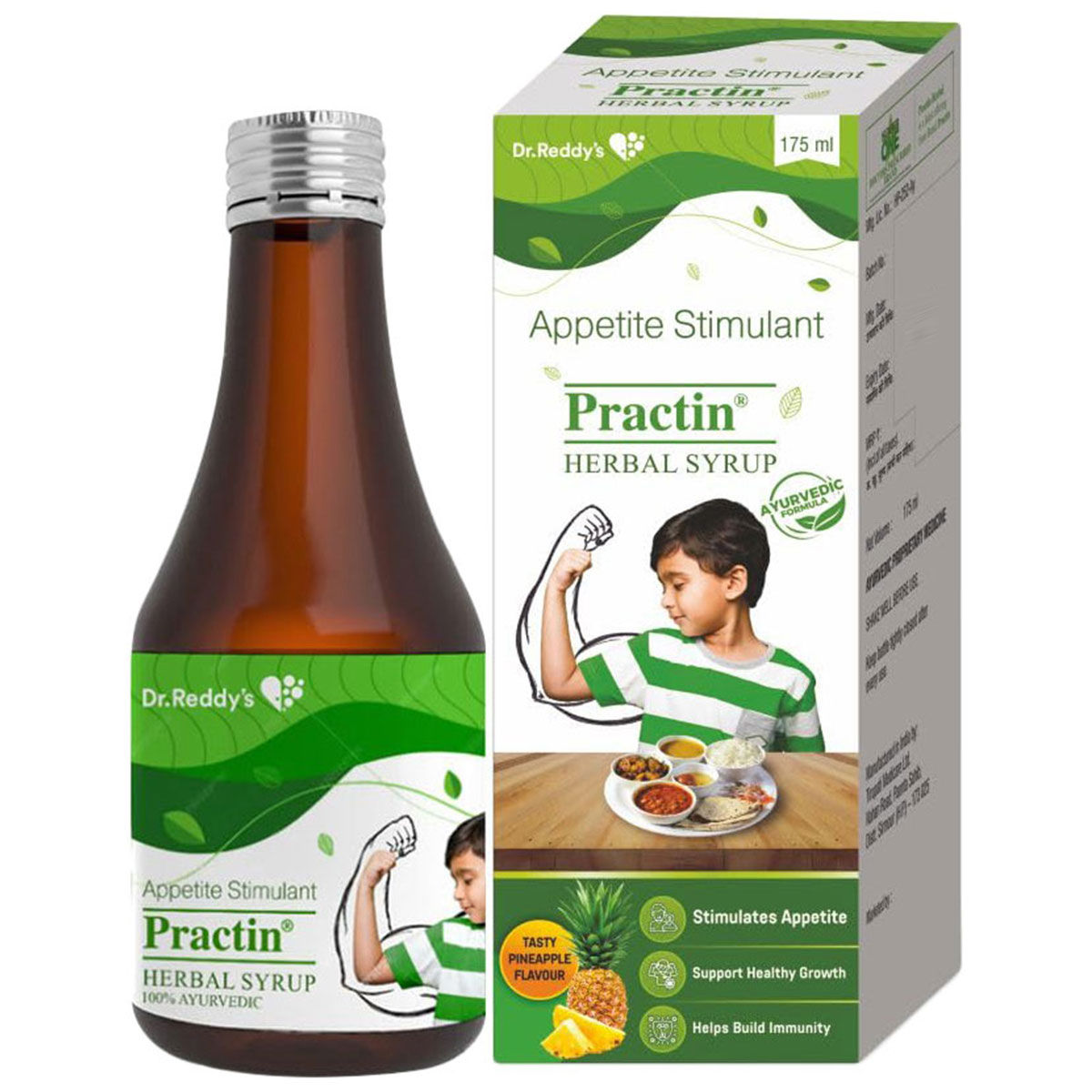 Profyn Syrup Buy Practin Tasty Pineapple Flavour Herbal Syrup, 175 ml | 19 Minutes ...