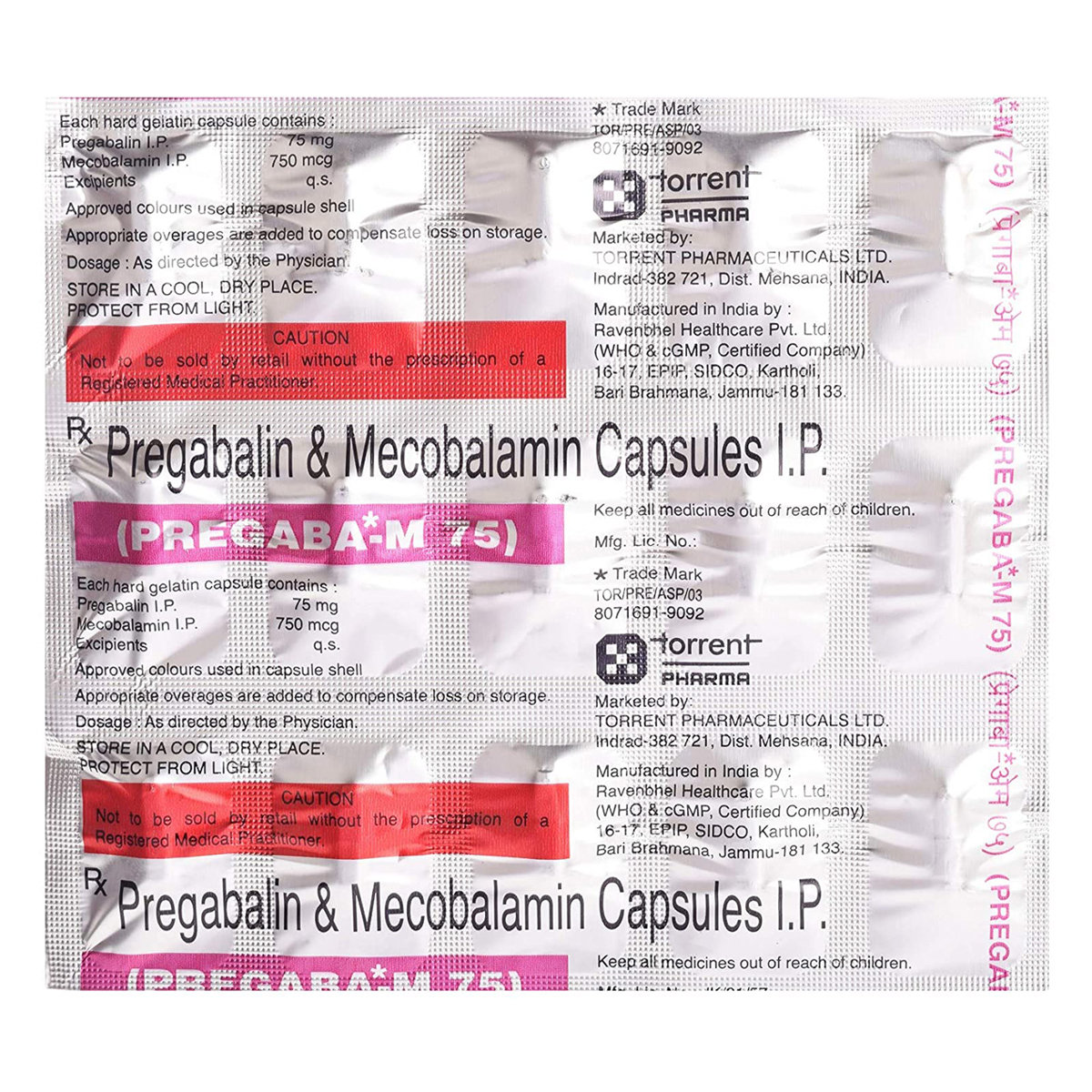 Pregaba-M 75 Capsule 10's, Pack of 10 Pregaba-M 75 Capsule 10's, Pack of 10