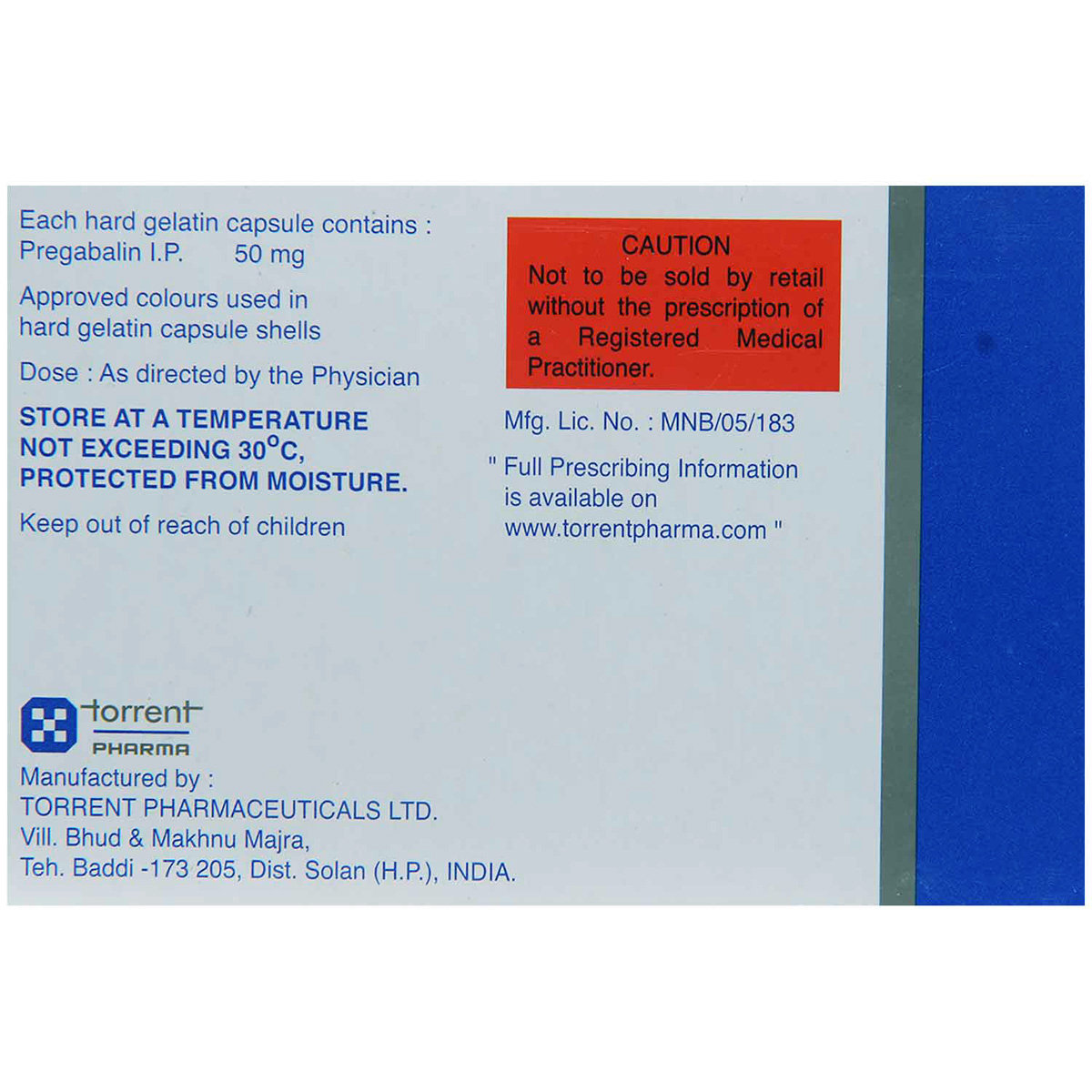 Pregalin 50 Capsule 10's, Pack of 10 CAPSULES Pregalin 50 Capsule 10's, Pack of 10 CAPSULES