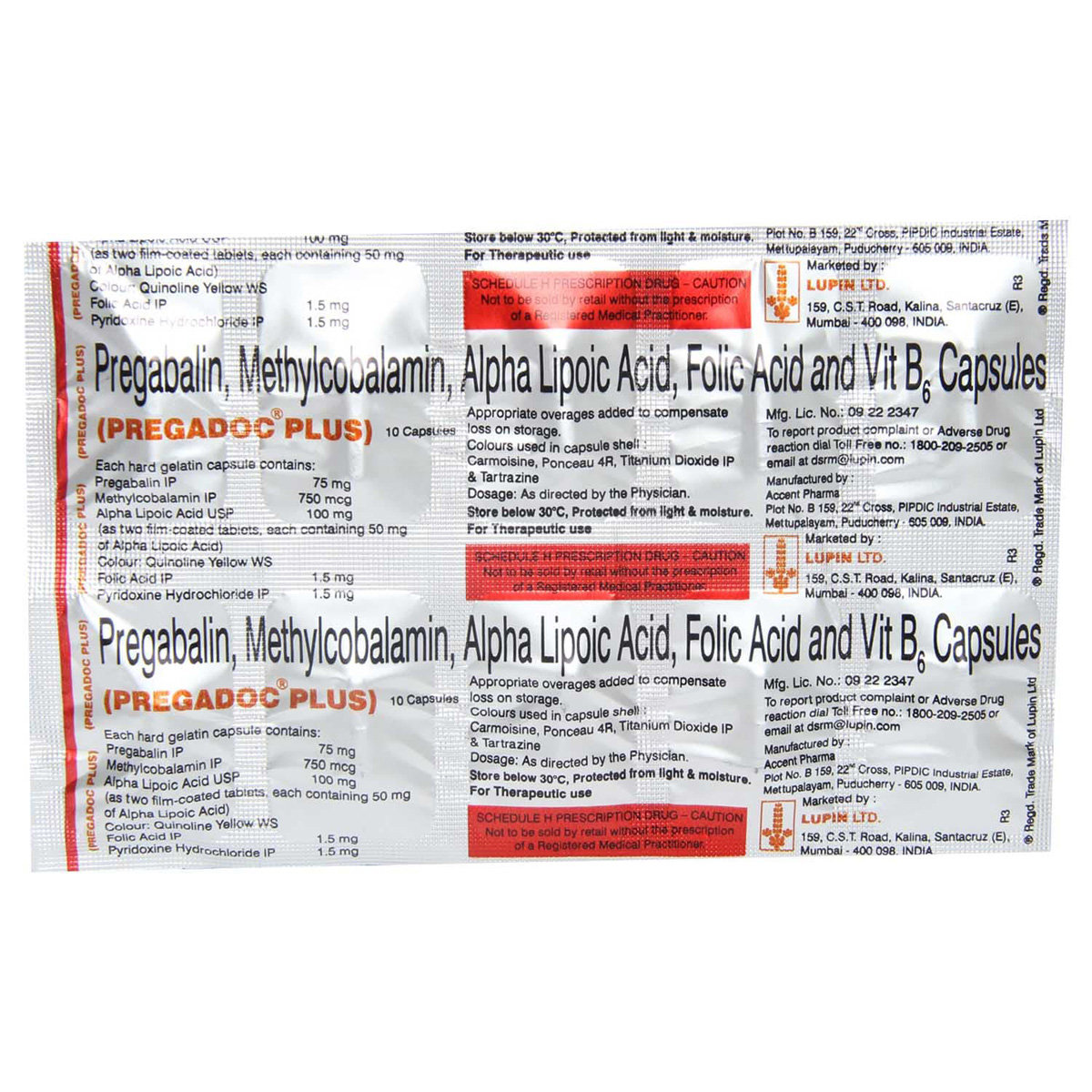 Pregadoc Plus Capsule 10's, Pack of 10 CAPSULES Pregadoc Plus Capsule 10's, Pack of 10 CAPSULES