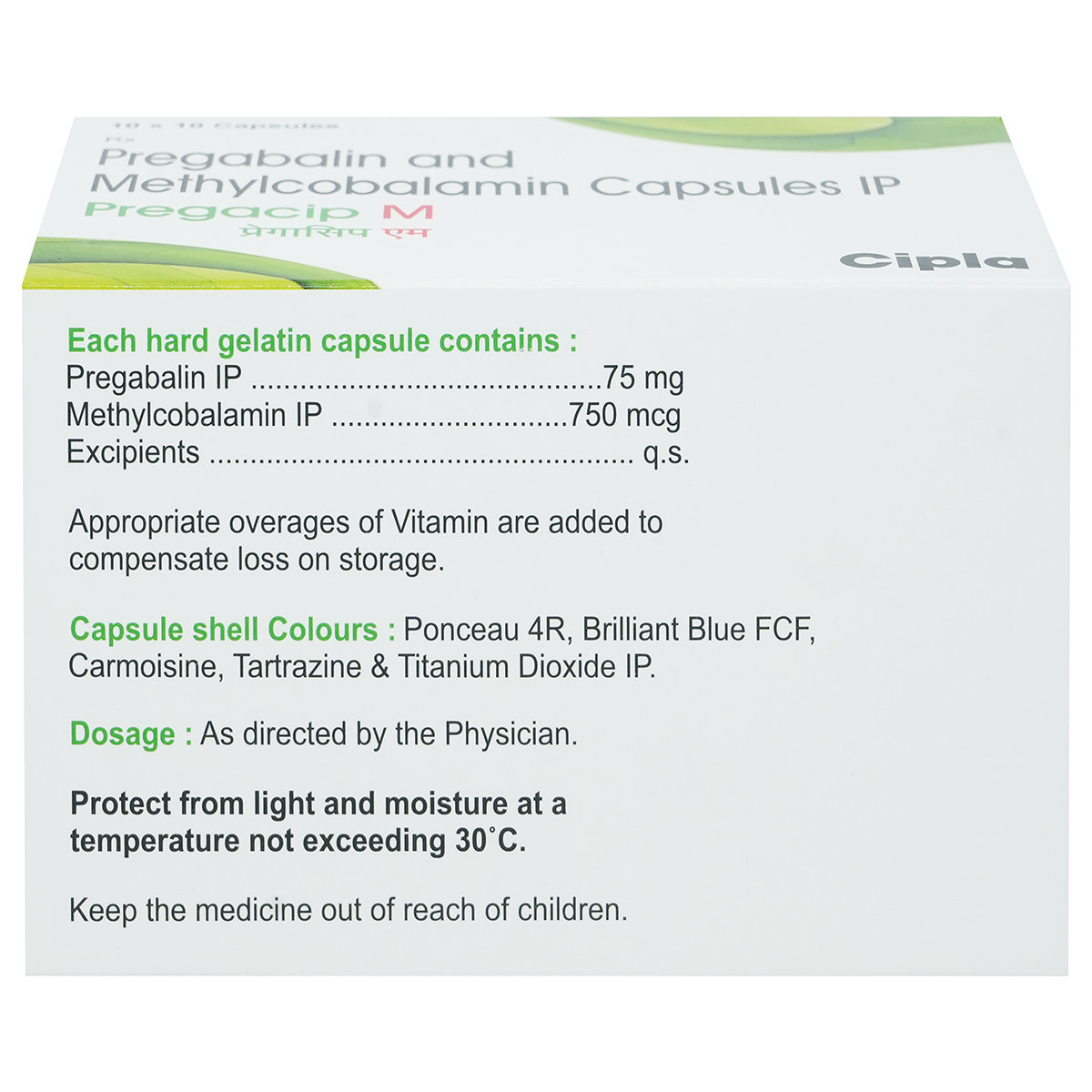 Pregacip M Capsule 10's, Pack of 10 Pregacip M Capsule 10's, Pack of 10