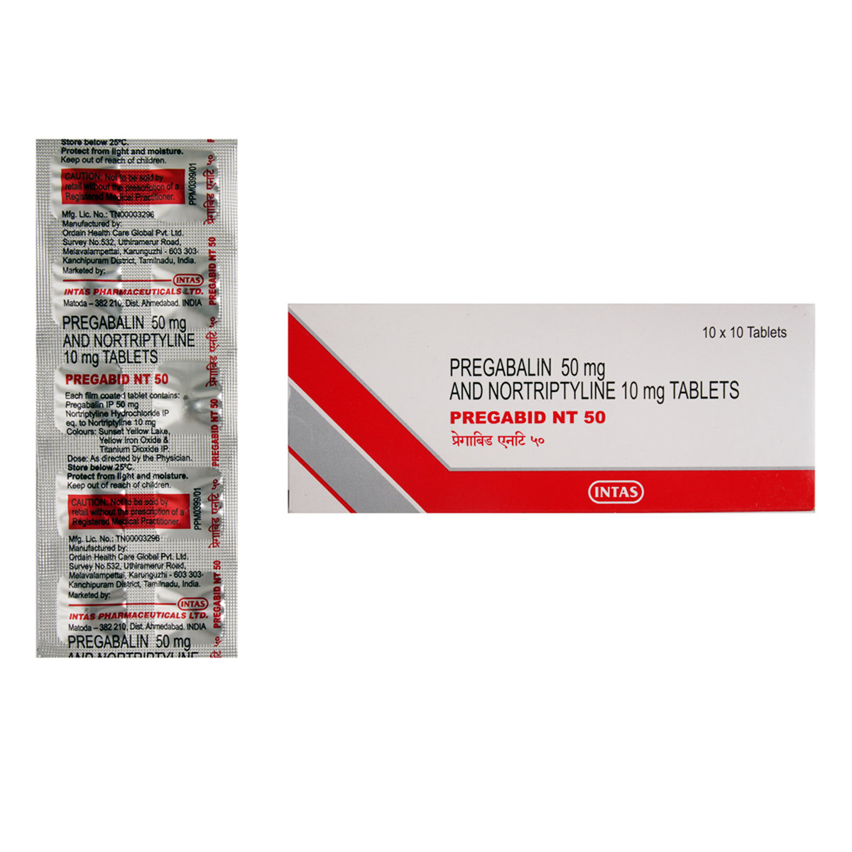 Pregabid NT 50 Tablet 10's, Pack of 10 Pregabid NT 50 Tablet 10's, Pack of 10