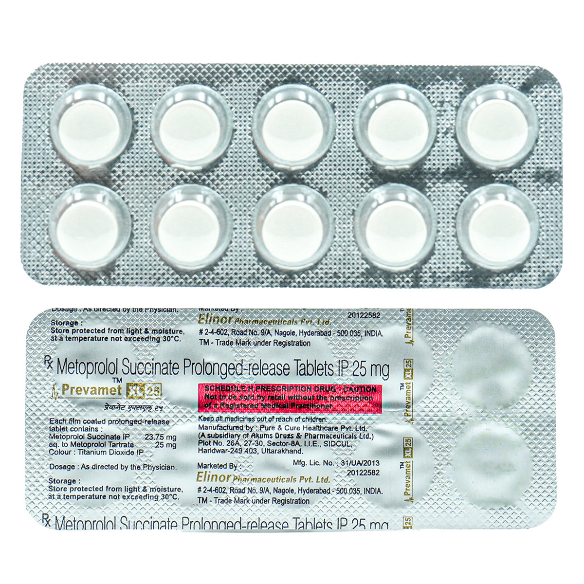 Prevamet XL 25 Tablet 10's, Pack of 10 TABLETS Prevamet XL 25 Tablet 10's, Pack of 10 TABLETS