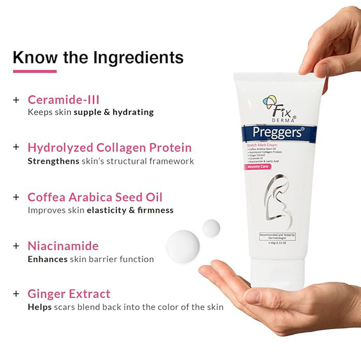 Fixderma Preggers Stretch Mark Cream 60 Gm, Pack of 1 Fixderma Preggers Stretch Mark Cream 60 Gm, Pack of 1