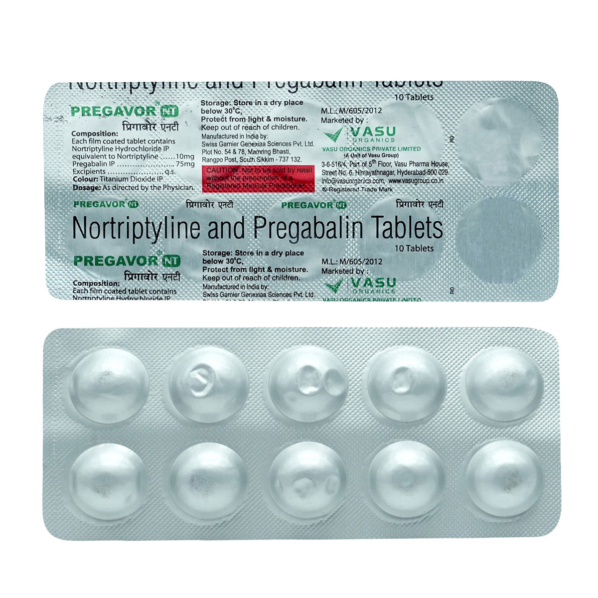 Pregavor NT Tablet 10's, Pack of 10 Pregavor NT Tablet 10's, Pack of 10