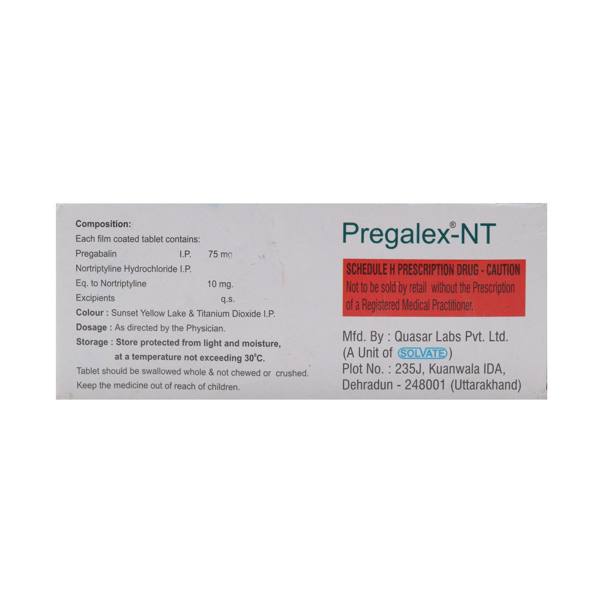 Pregalex-NT Tablet 10's, Pack of 10 TabletS Pregalex-NT Tablet 10's, Pack of 10 TabletS