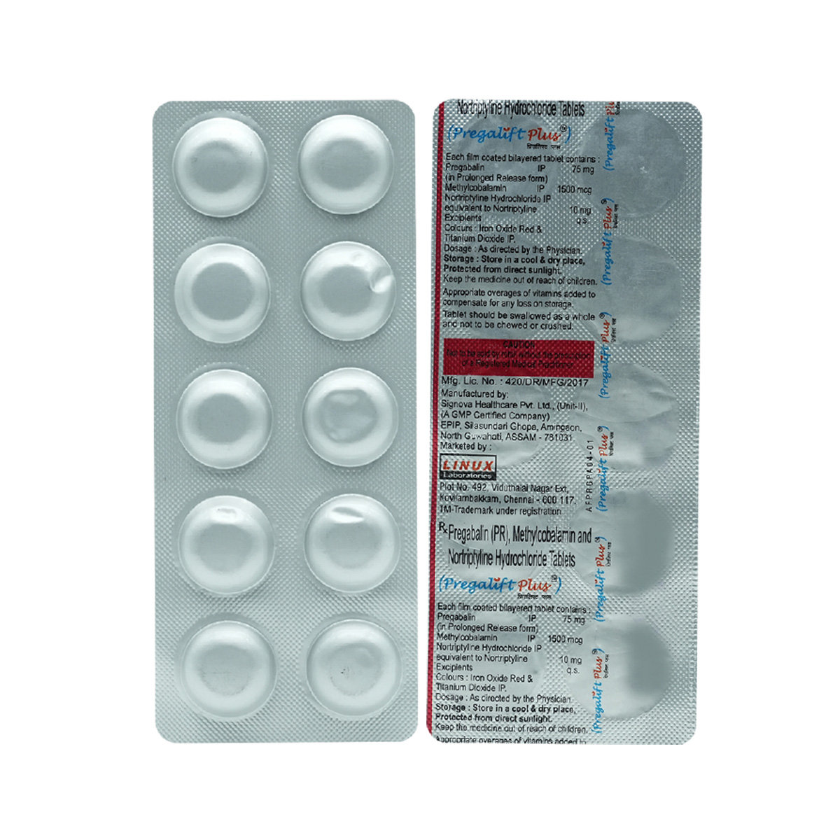 Pregalift Plus Tablet 10's, Pack of 10 Pregalift Plus Tablet 10's, Pack of 10