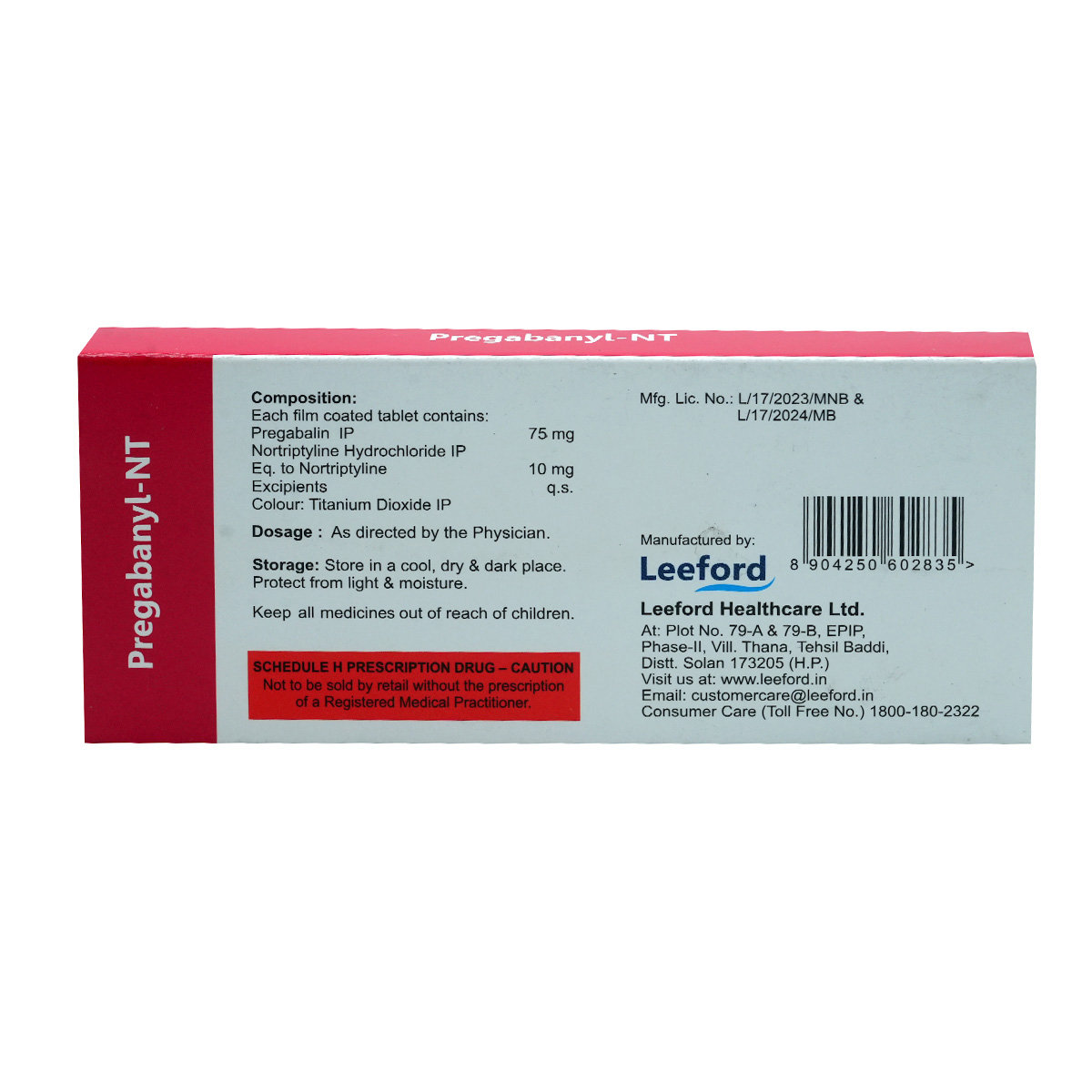 Pregabanyl-NT 75 Tablet 10's, Pack of 10 Pregabanyl-NT 75 Tablet 10's, Pack of 10