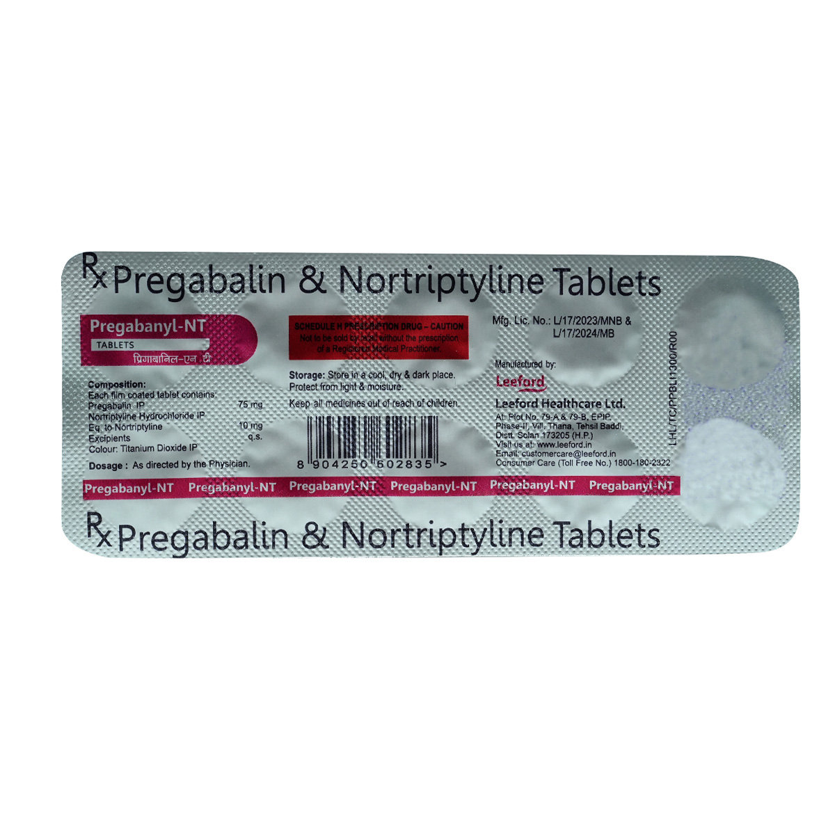 Pregabanyl-NT 75 Tablet 10's, Pack of 10 Pregabanyl-NT 75 Tablet 10's, Pack of 10