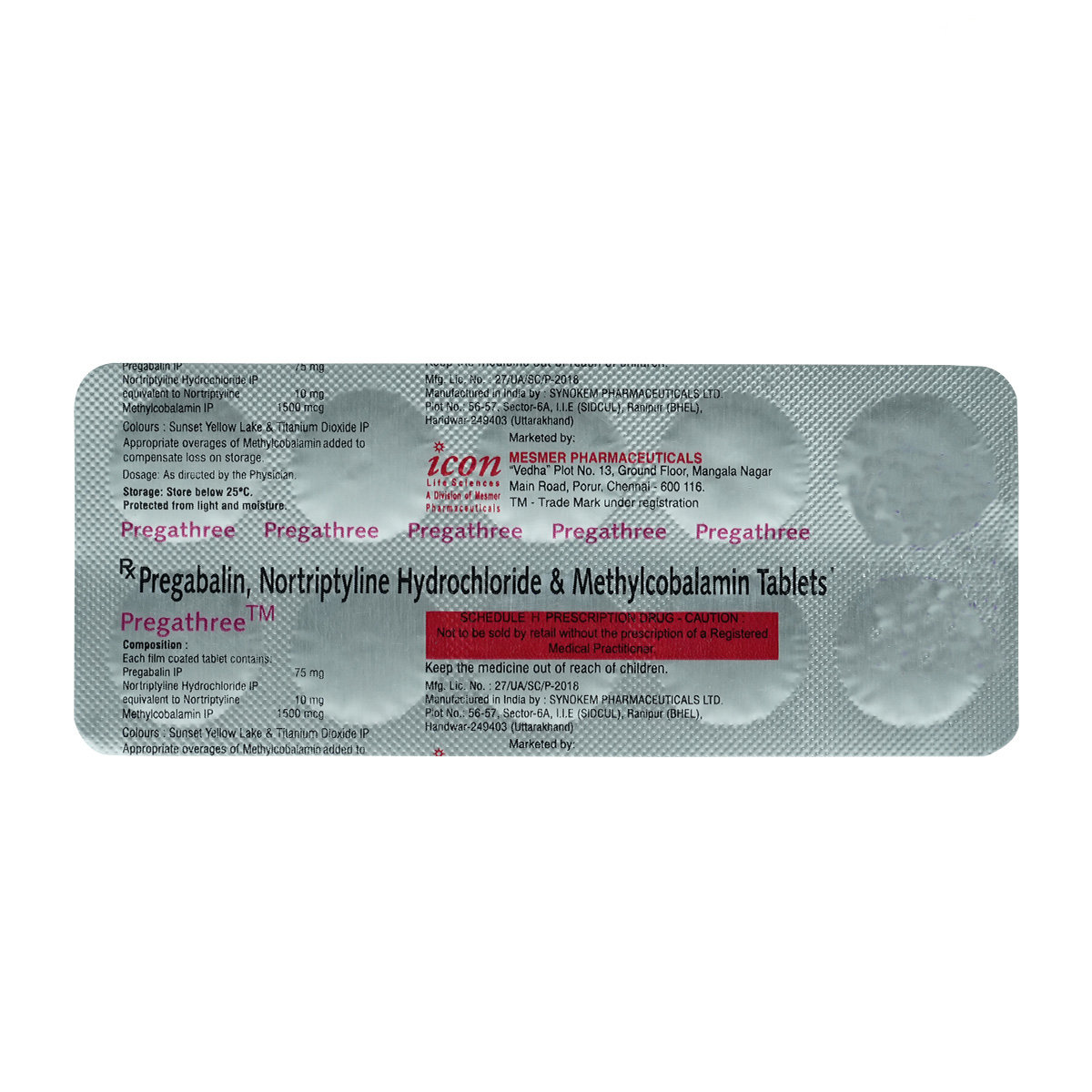 Pregathree Tablet 10's, Pack of 10 TABLETS Pregathree Tablet 10's, Pack of 10 TABLETS