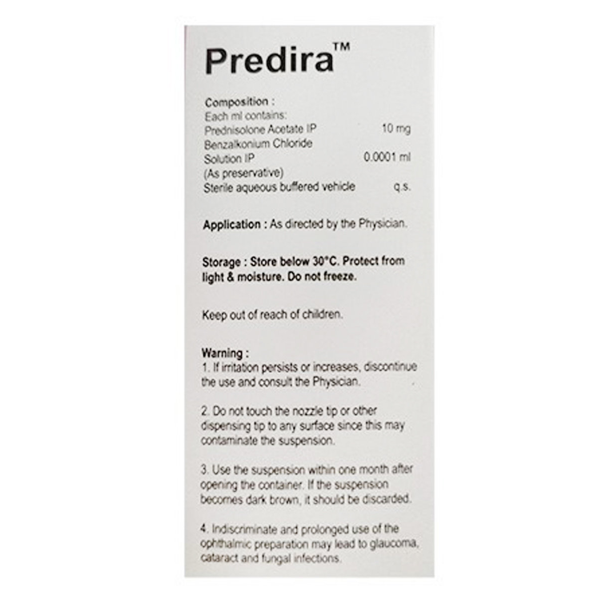 Predira Eye Drops 10 ml, Pack of 1 EYE DROPS Predira Eye Drops 10 ml, Pack of 1 EYE DROPS