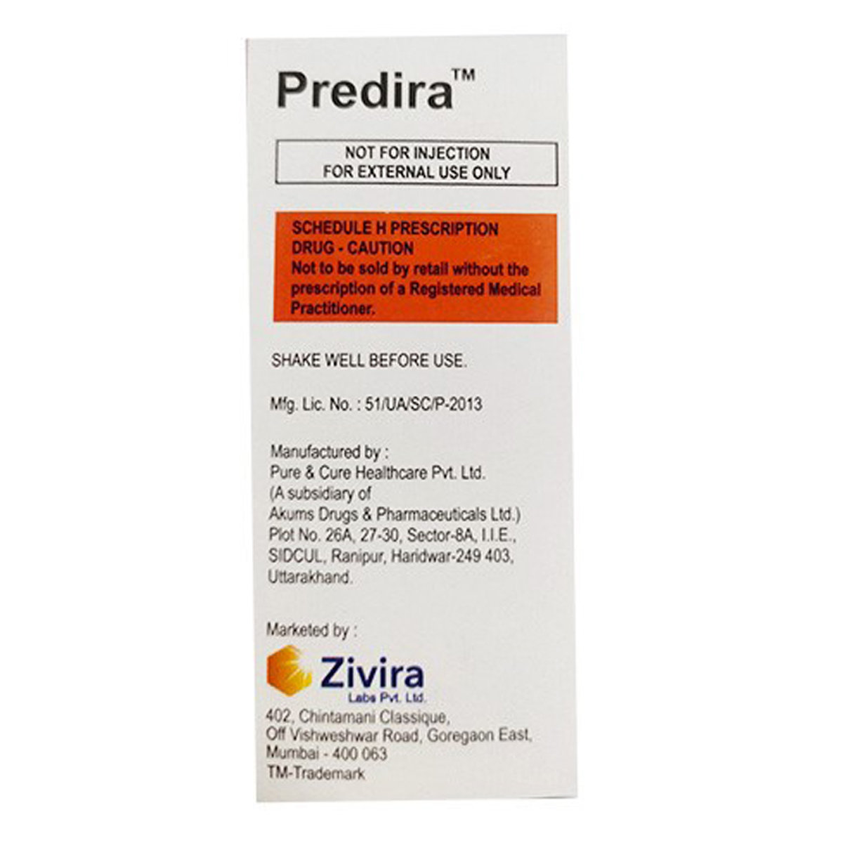 Predira Eye Drops 10 ml, Pack of 1 EYE DROPS Predira Eye Drops 10 ml, Pack of 1 EYE DROPS